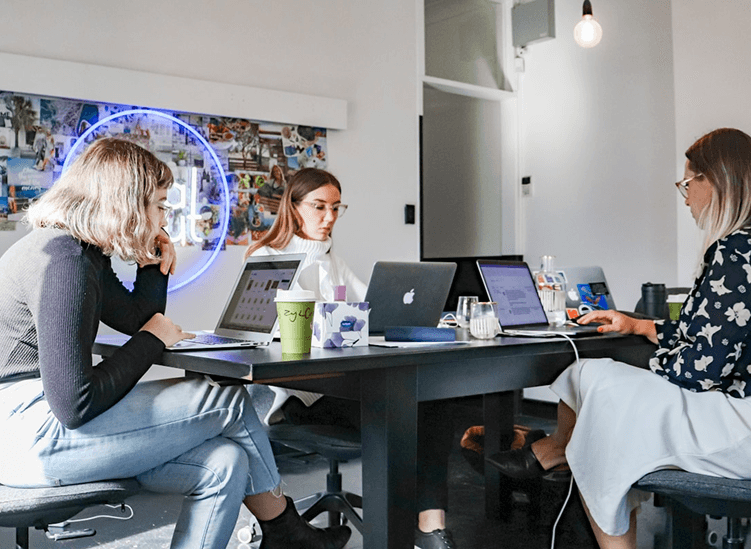 Team working on FundU platform